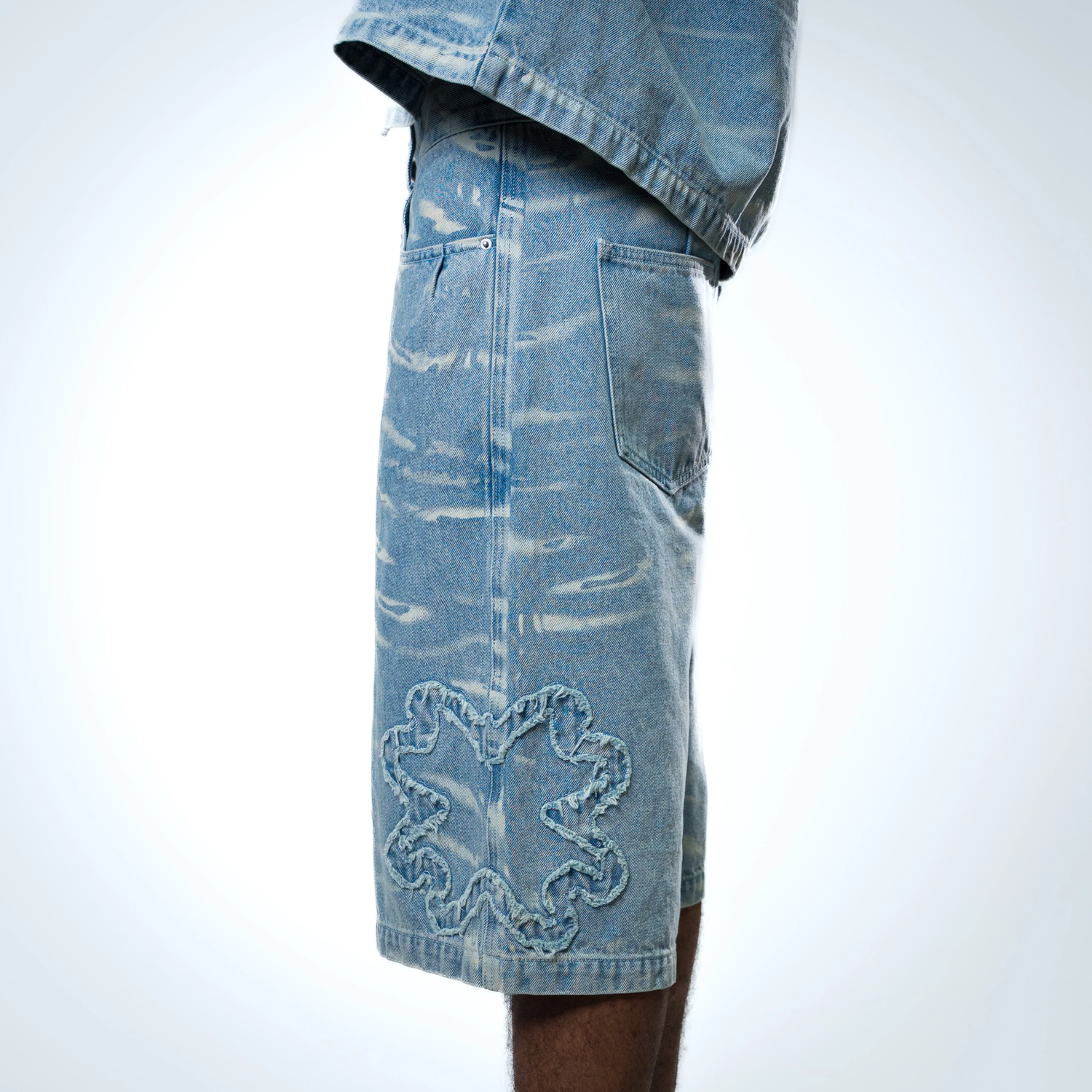 TOROM – Jeansshorts Azurblau